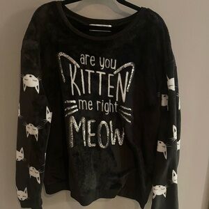 Wound Up Black Fuzzy Sweater